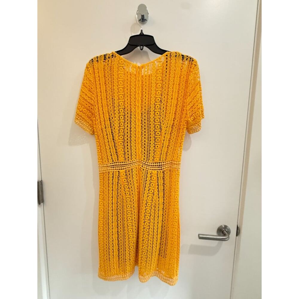 MICHAEL Michael Kors Yellow Crochet Lace Dress Size 4 - Festival, Vacation - Picture 8 of 10